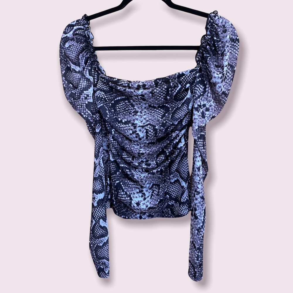 TWO FOR TEN - SHEIN Snakeskin Ruched Top